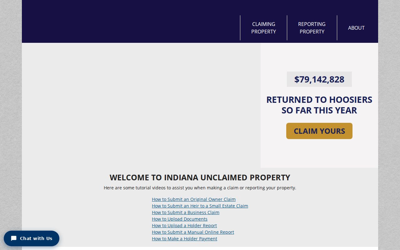 Gary resident lookup with Indiana unclaimed property search