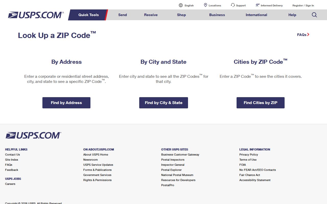 Gary ZIP code directory USPS address lookup